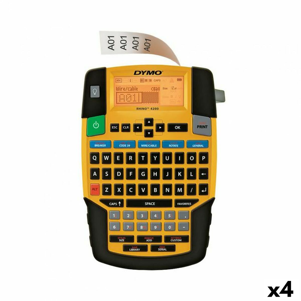 Máquina Rotuladora Elétrica Portátil Dymo 4200 (4 Unidades)