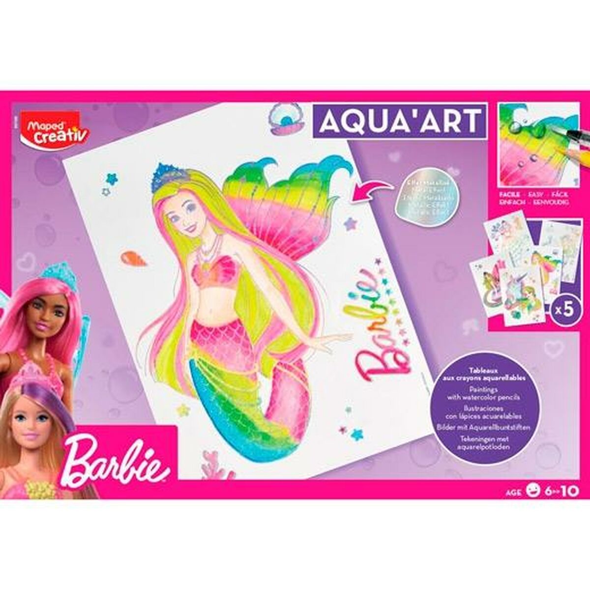 Desenhos para pintar Maped Aqua'Art Barbie