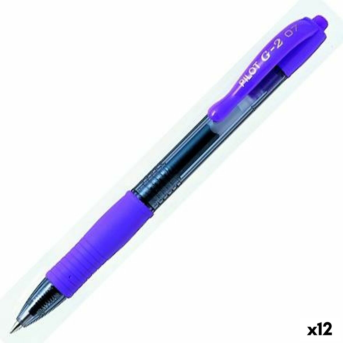Esferográfica de gel Pilot G-2 Violeta 0,7 mm (12 Unidades)