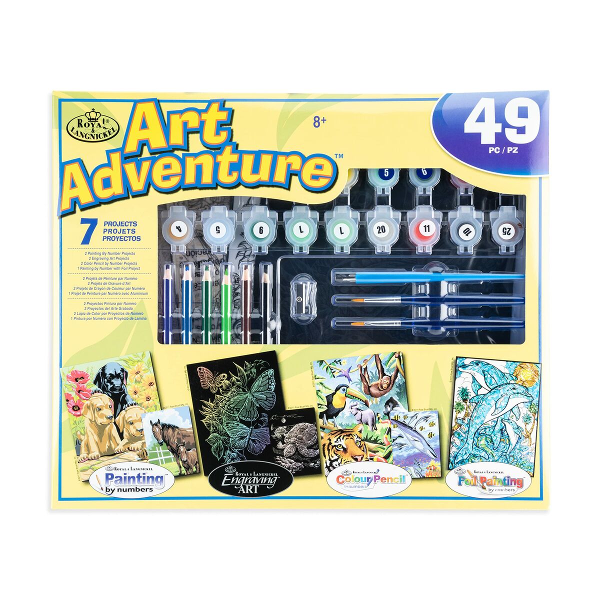 Conjunto de pintura por números Royal & Langnickel Art Adventure 49 Peças