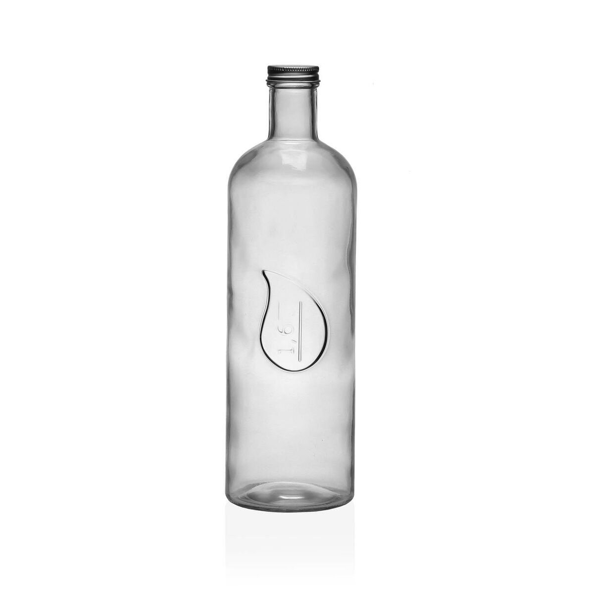 Garrafa Versa Vidro Alumínio Gota 1,6 L 9,8 x 32,5 x 9,8 cm
