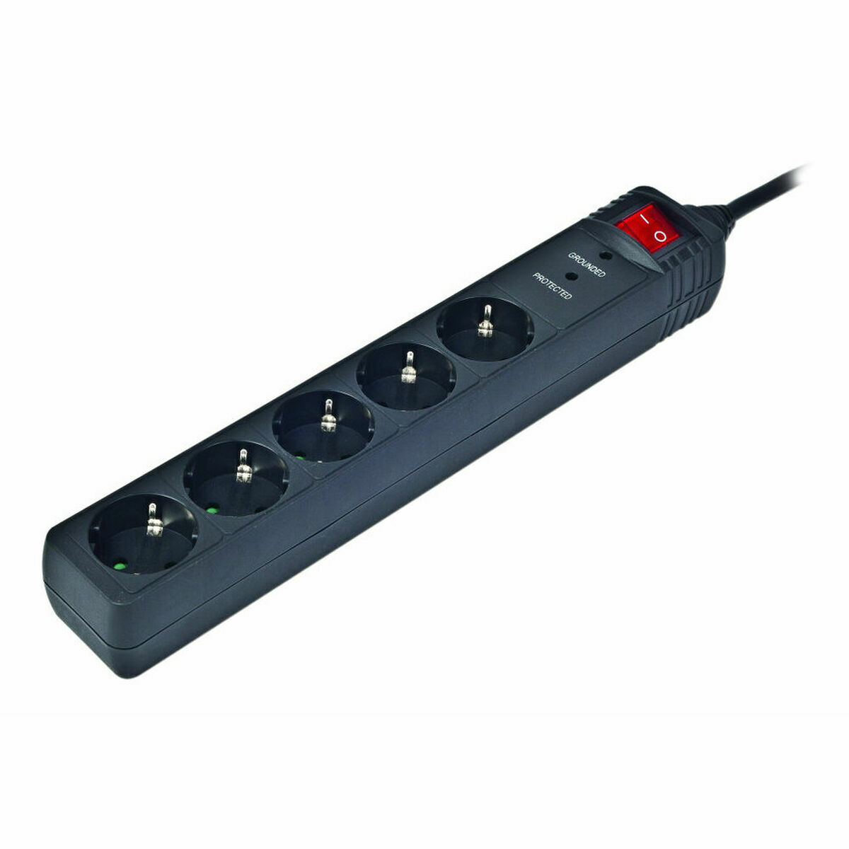 Extensão com 5 Tomadas com Interruptor Energenie SPG5-C-5 Preto (1,5 m)