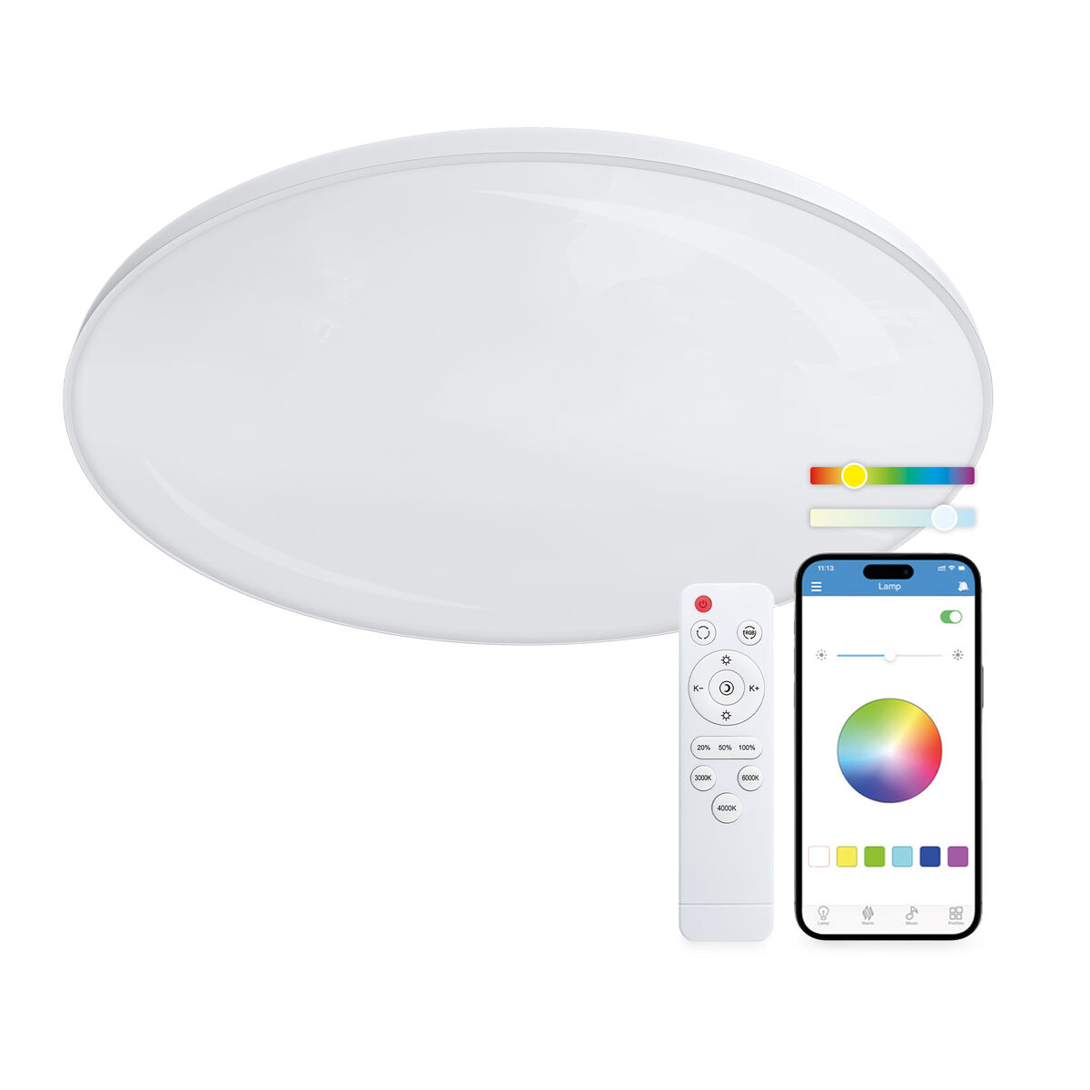 Painel LED KSIX Halo 60,9 w 47 x 6 cm (3000k - 6500k)
