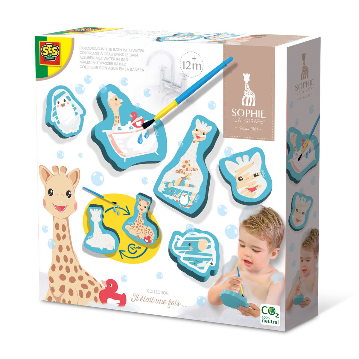 Brinquedos Para o Banho SES Creative Sophie La Girafe Colorir com água