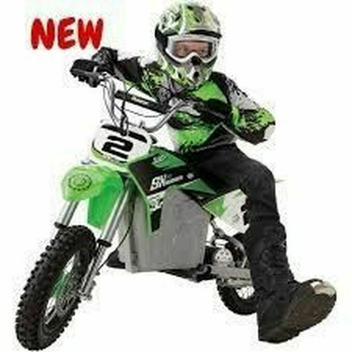 Scooter eléctrica para crianças Razor Dirt Rocket SX350 McGrath Branco Preto Verde Cinzento