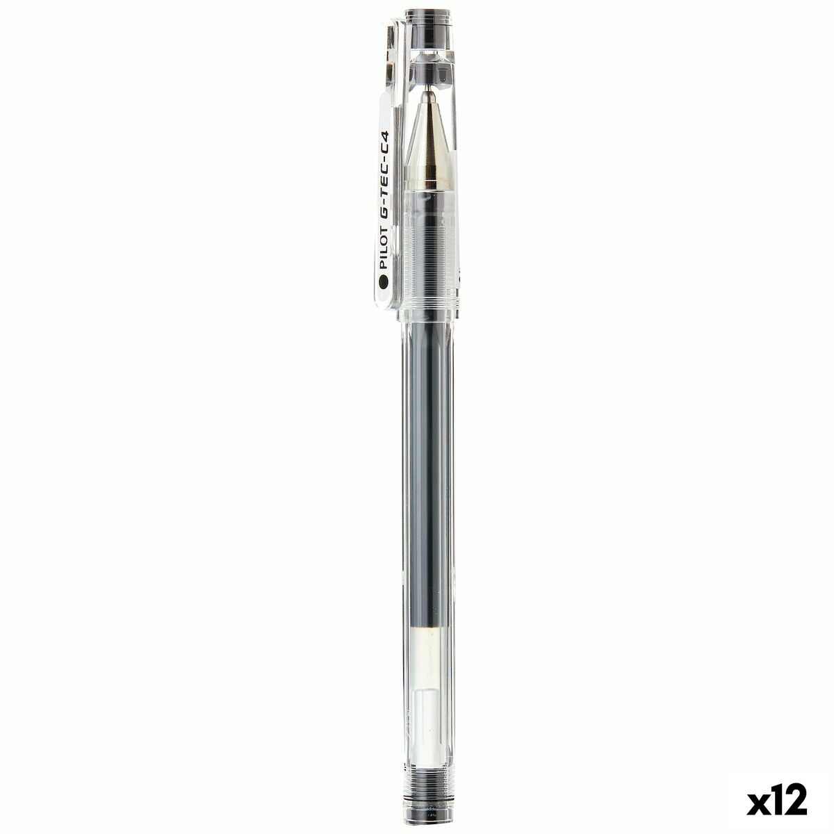 Esferográfica de gel Pilot G-TEC C4 Preto 0,2 mm (12 Unidades)