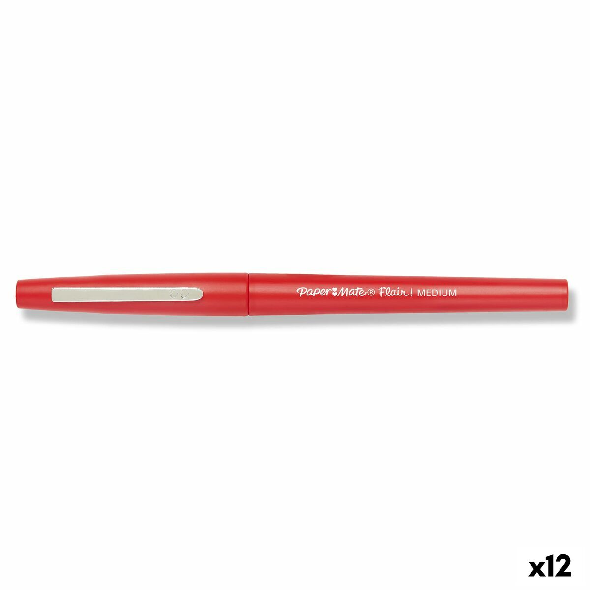 Rotulador Paper Mate Flair Medium Vermelho (12 Unidades)