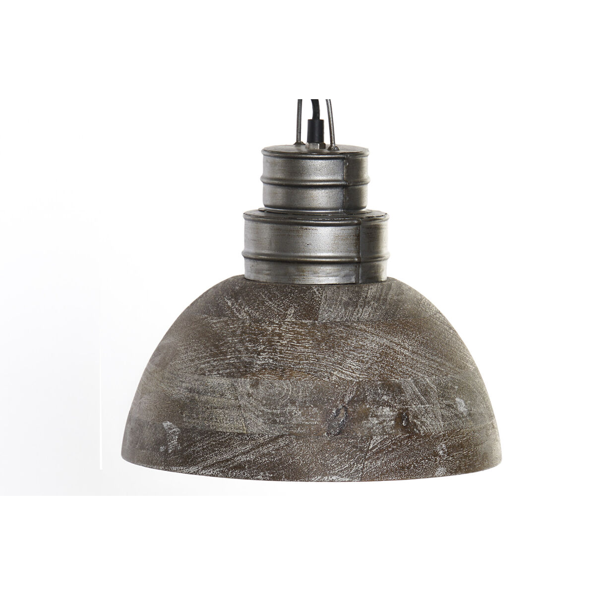 Candeeiro de teto Home ESPRIT Metal Madeira de mangueira 25 W 29 x 29 x 28 cm