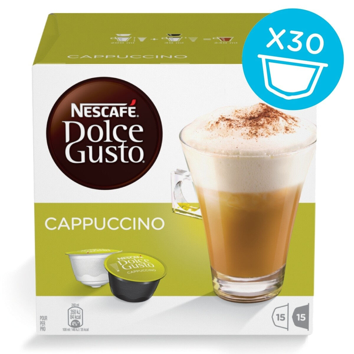 Cápsulas de café Nestlé CAPUCCINO 30 Peças