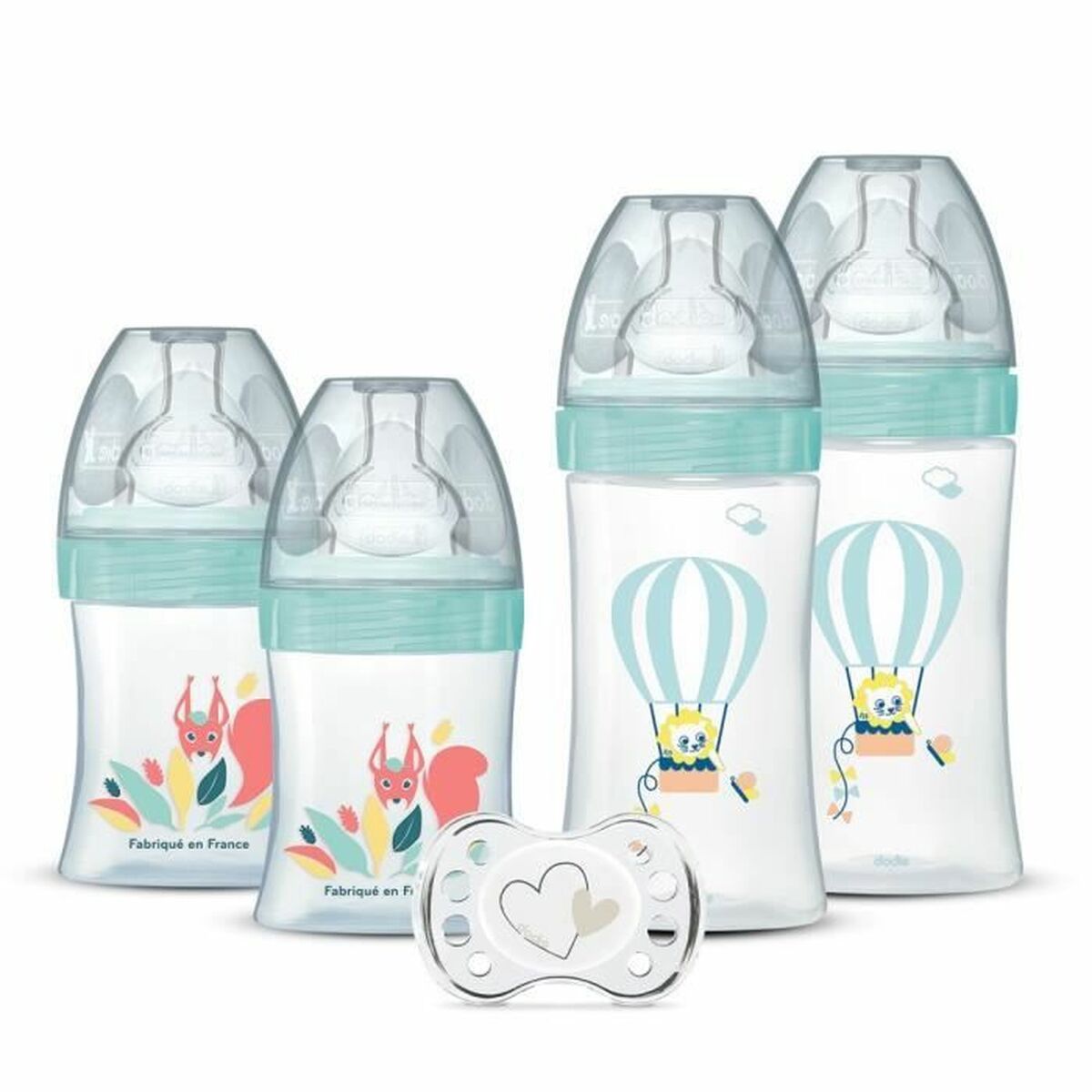 Conjunto de biberões Dodie Pacifier