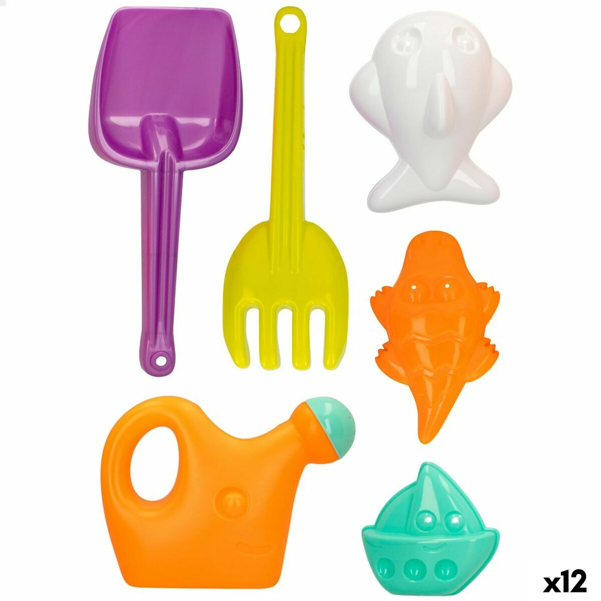 Conjunto de brinquedos de praia Colorbaby 6 Peças 27 cm (12 Unidades)