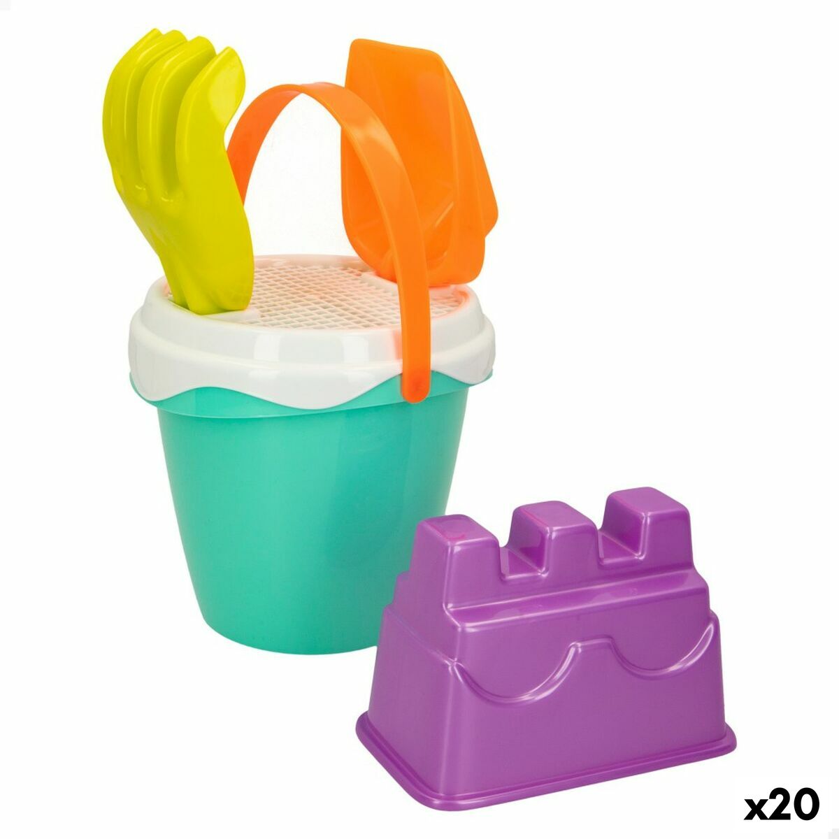 Conjunto de brinquedos de praia Colorbaby Ø 14 cm (20 Unidades)