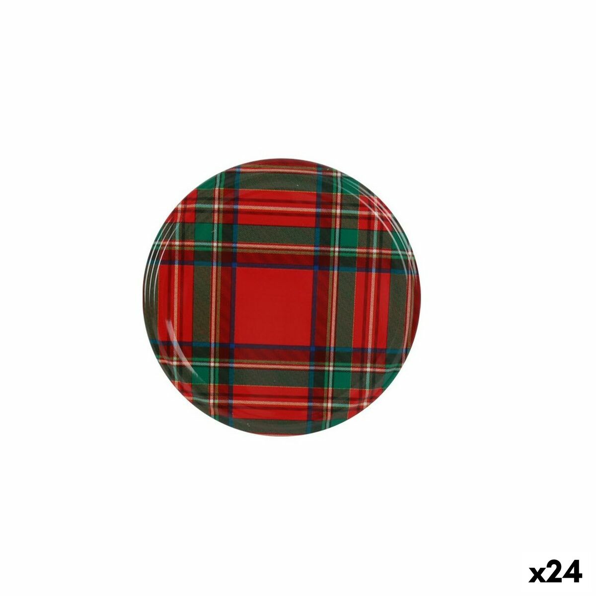 Conjunto de tampas Sarkap Escocês 6 Peças 6,6 x 0,8 cm (24 Unidades)