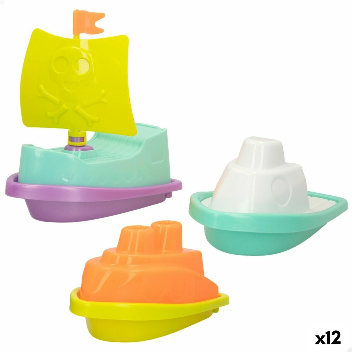 Conjunto de brinquedos de praia Colorbaby 3 Peças Barco Polipropileno (12 Unidades)