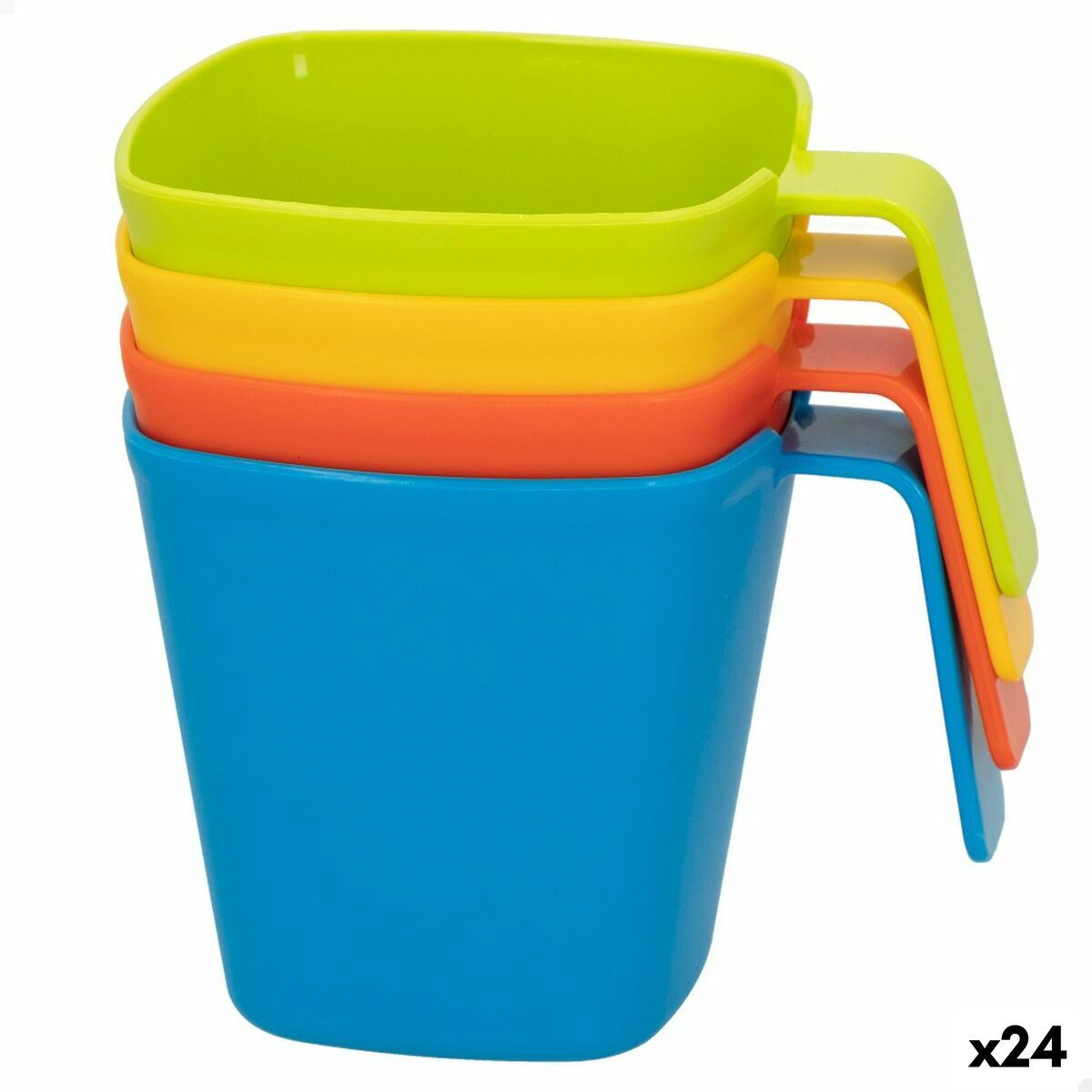 Conjunto de Chávenas Aktive Multicolor 390 ml Picnic 24 Unidades 4 Peças