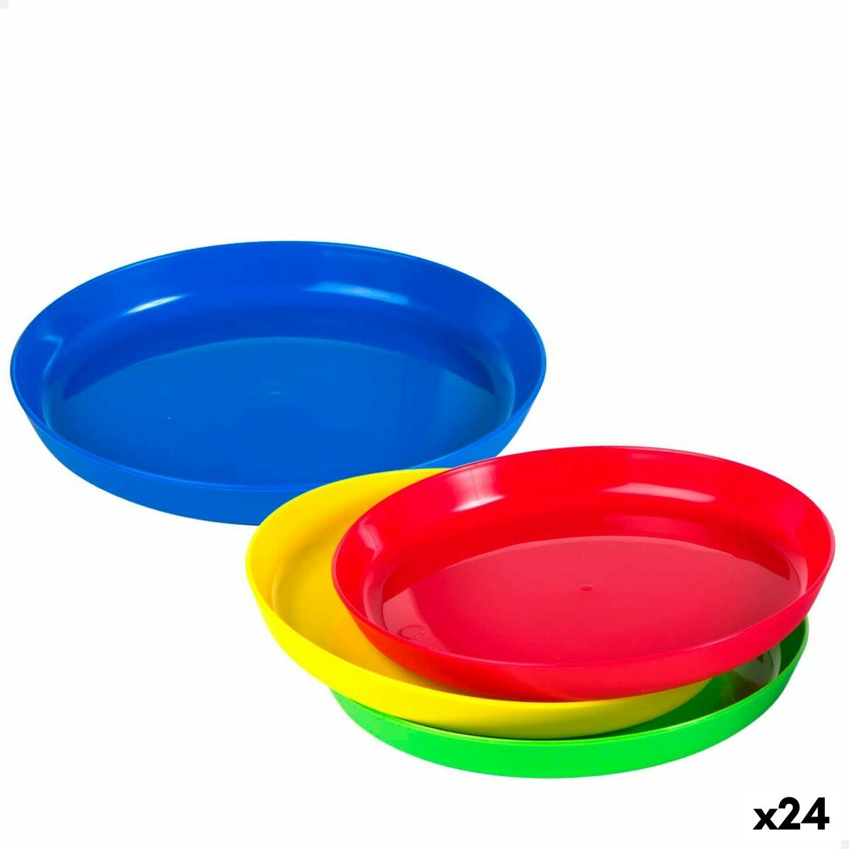 Conjunto de pratos Aktive Multicolor Picnic 24 Unidades 4 Peças