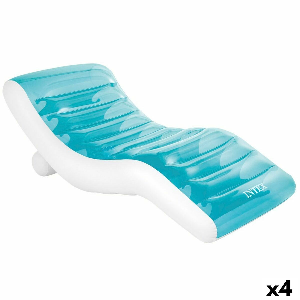 Espreguiçadeira Insuflável Intex Azul 191 x 67 x 89 cm (4 Unidades)