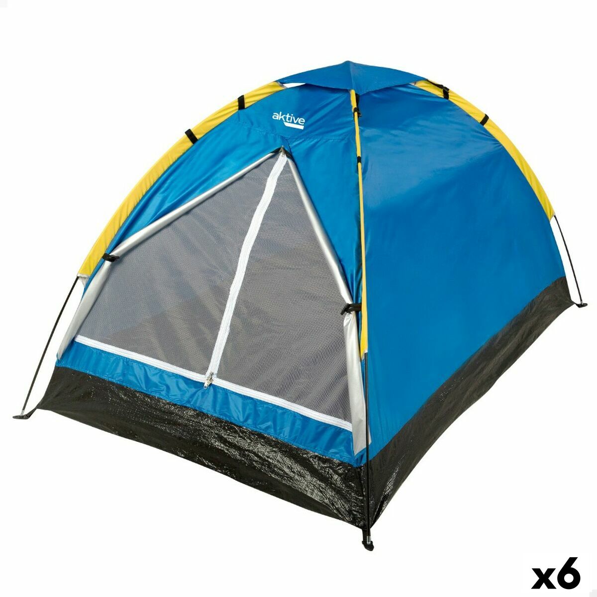 Tenda de Campanha Aktive 2 pessoas 120 x 100 x 200 cm (6 Unidades)