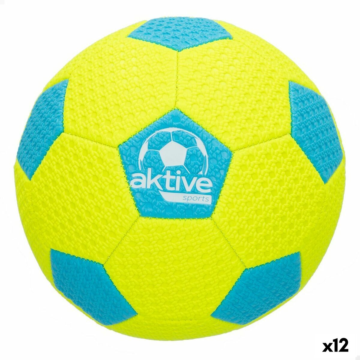 Bola de praia Aktive Neon 5 PVC Borracha (12 Unidades)