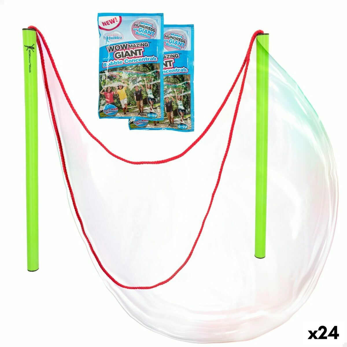 Jogo de Bolas de Sabão WOWmazing 41 cm (24 Unidades)