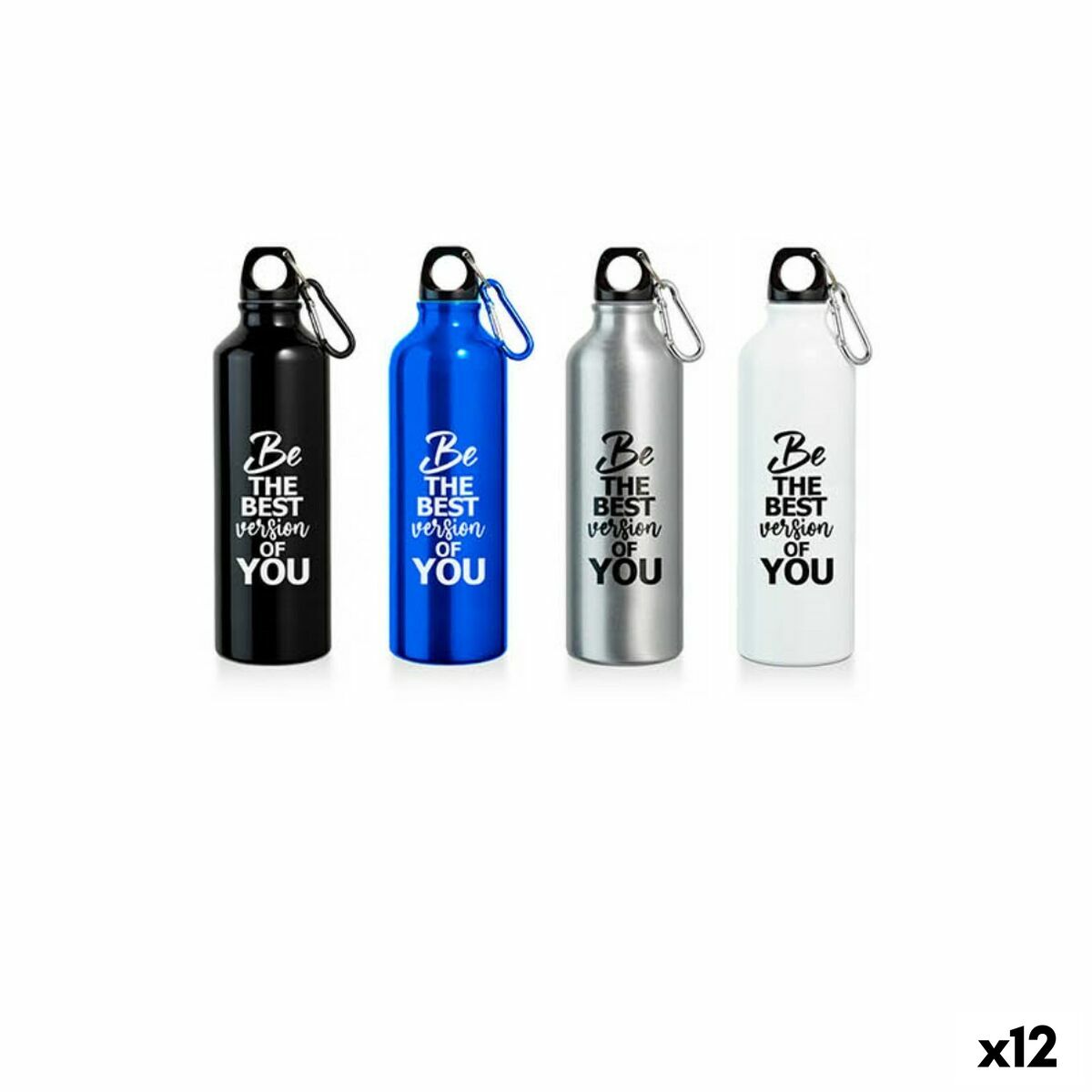 Garrafa Bewinner Alumínio 750 ml 0,75 L 7,5 x 24 cm (12 Unidades)