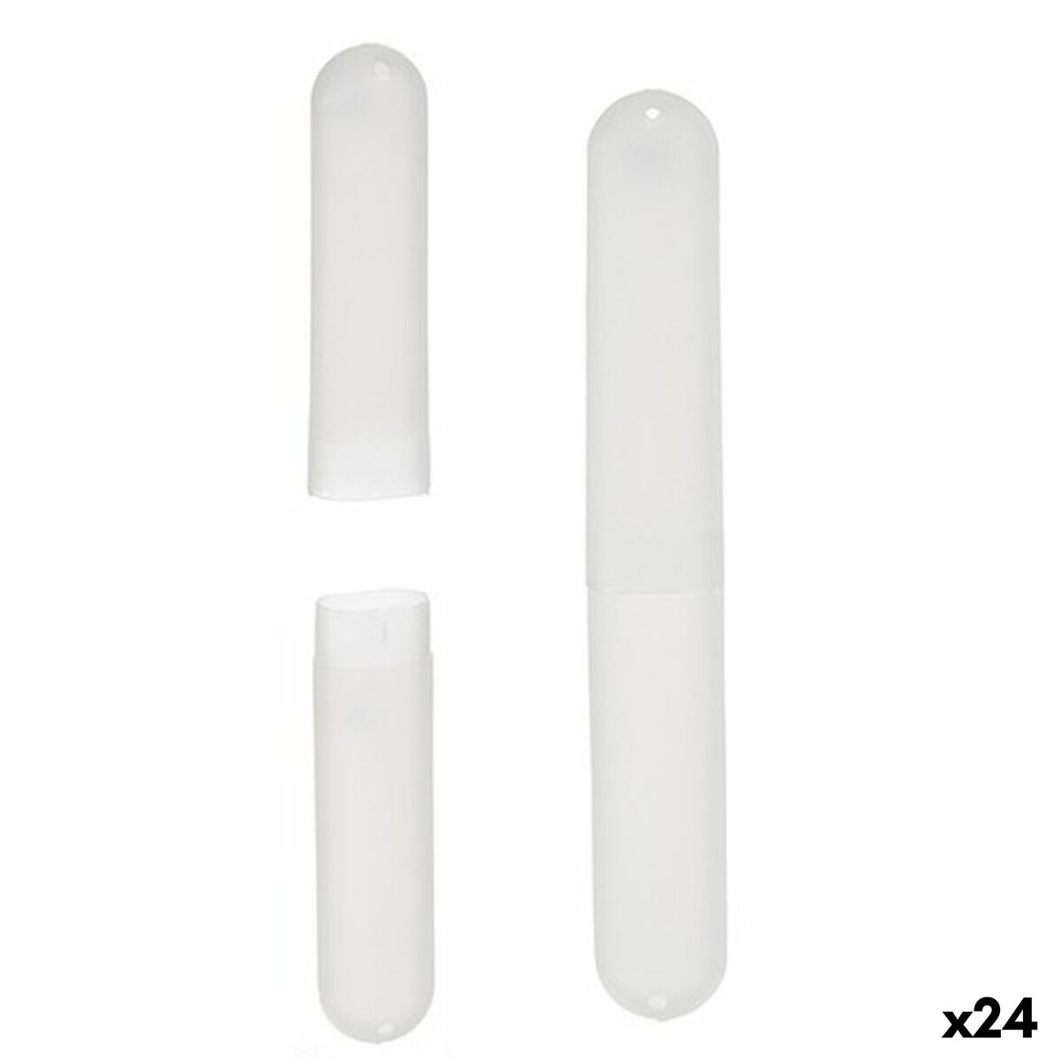 Suporte para a escova de Dentes Berilo Transparente Polipropileno 20 x 2 x 3 cm (24 Unidades)