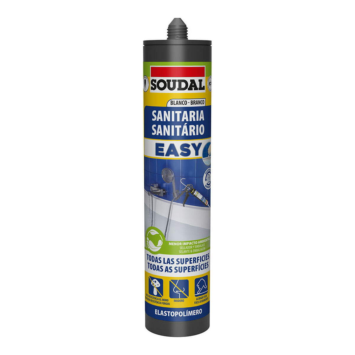 Selador Soudal Easy 158090 Banhos Branco 290 ml