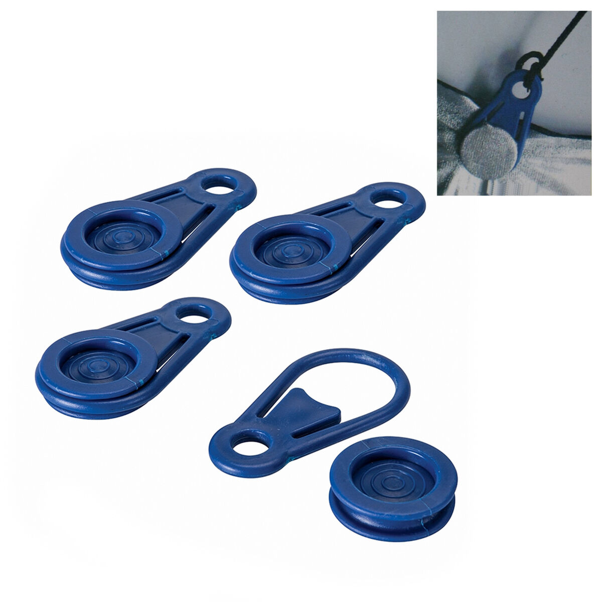 Conjunto de grampos para toldos e lonas Bensontools Clipe Azul 6 Unidades Ø 0,44 x 8,3 cm