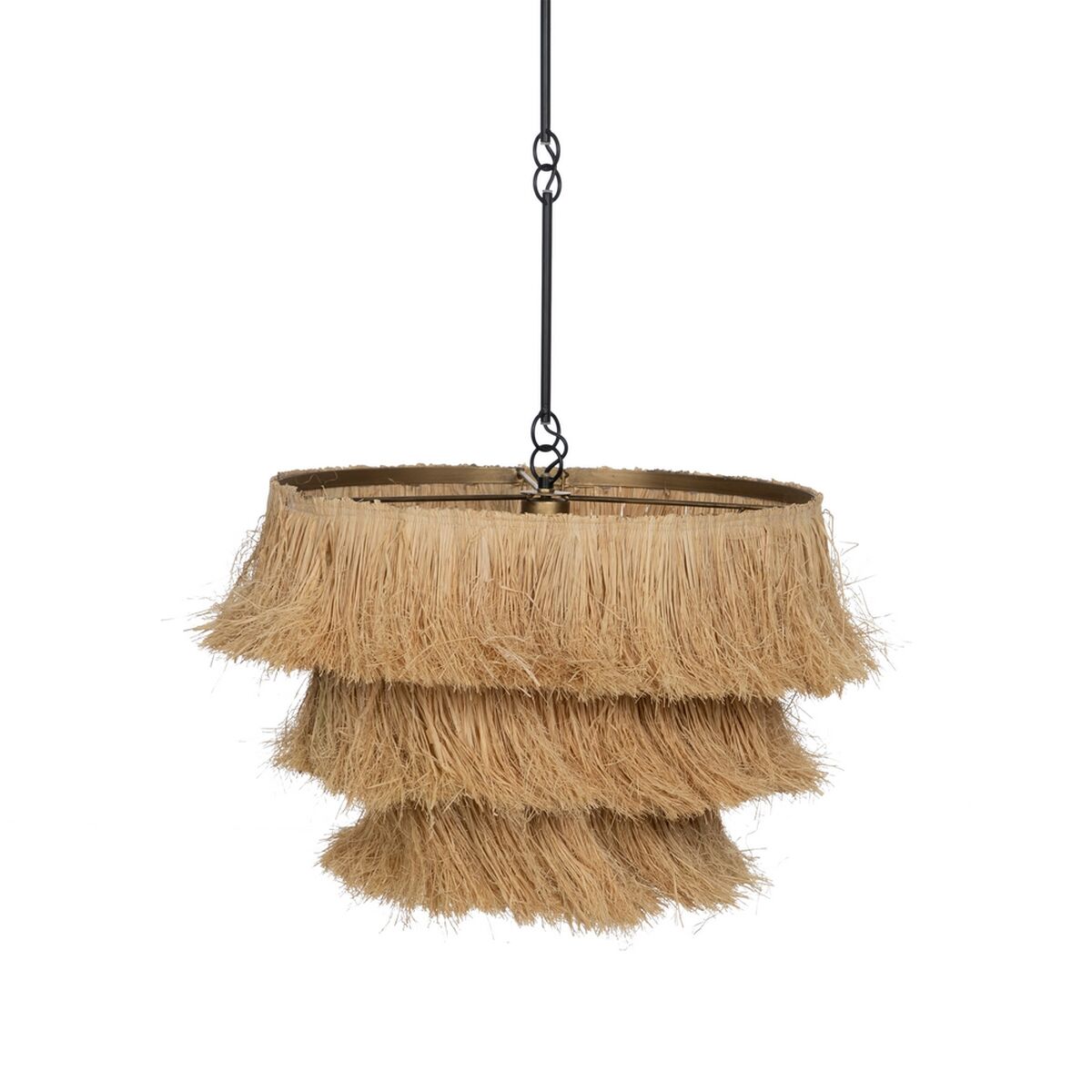Candeeiro de teto Bege Natural Metal 48,5 x 48,5 x 42 cm