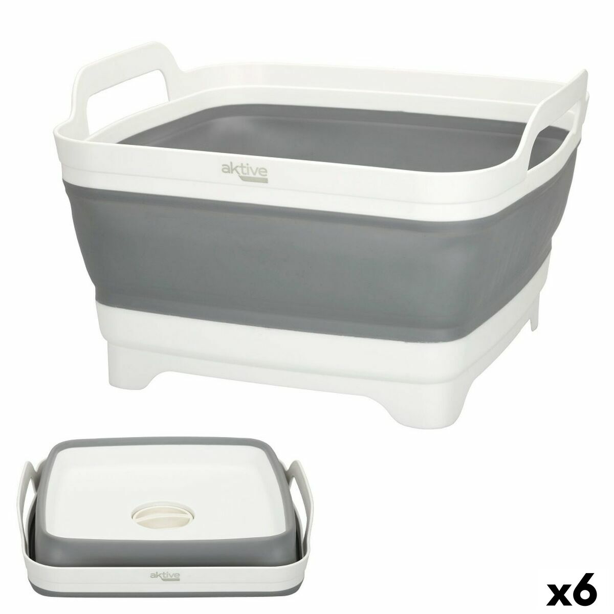 Lava-loiça Aktive Dobrável 8,5 L Camping 30,5 x 20 x 30 cm 6 Unidades