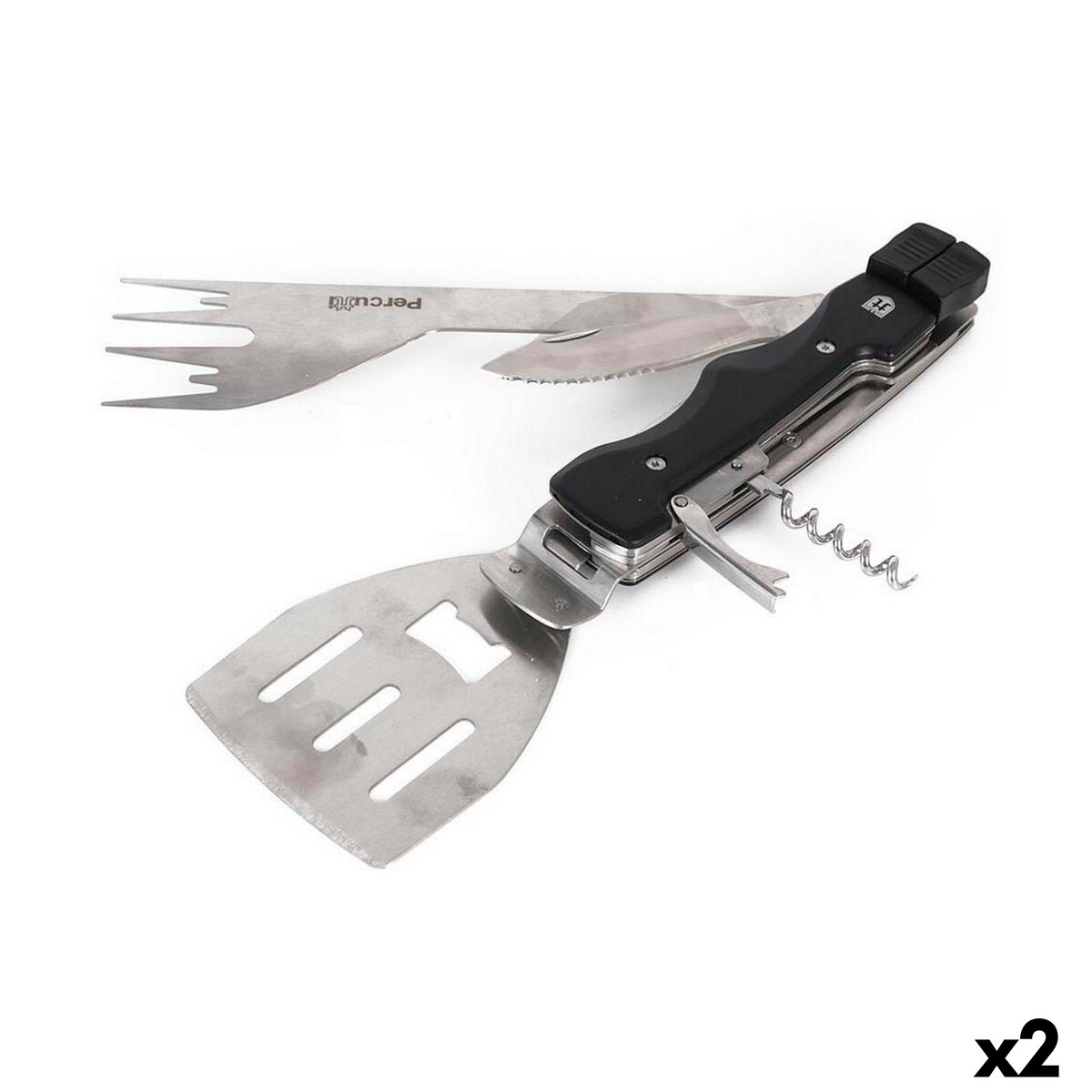 Utensílios para churrasco Percutti 30 x 10 x 3,5 cm 7 em 1 Churrasco (2 Unidades)