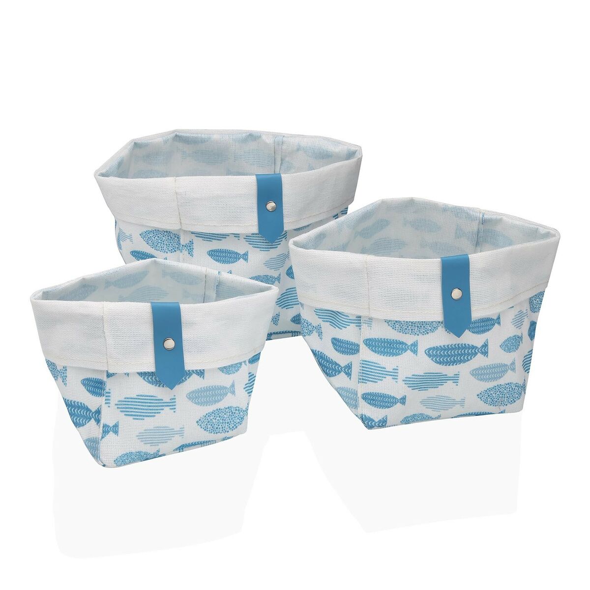Conjunto de Cestas Versa Aqua 14 x 14 x 14 cm