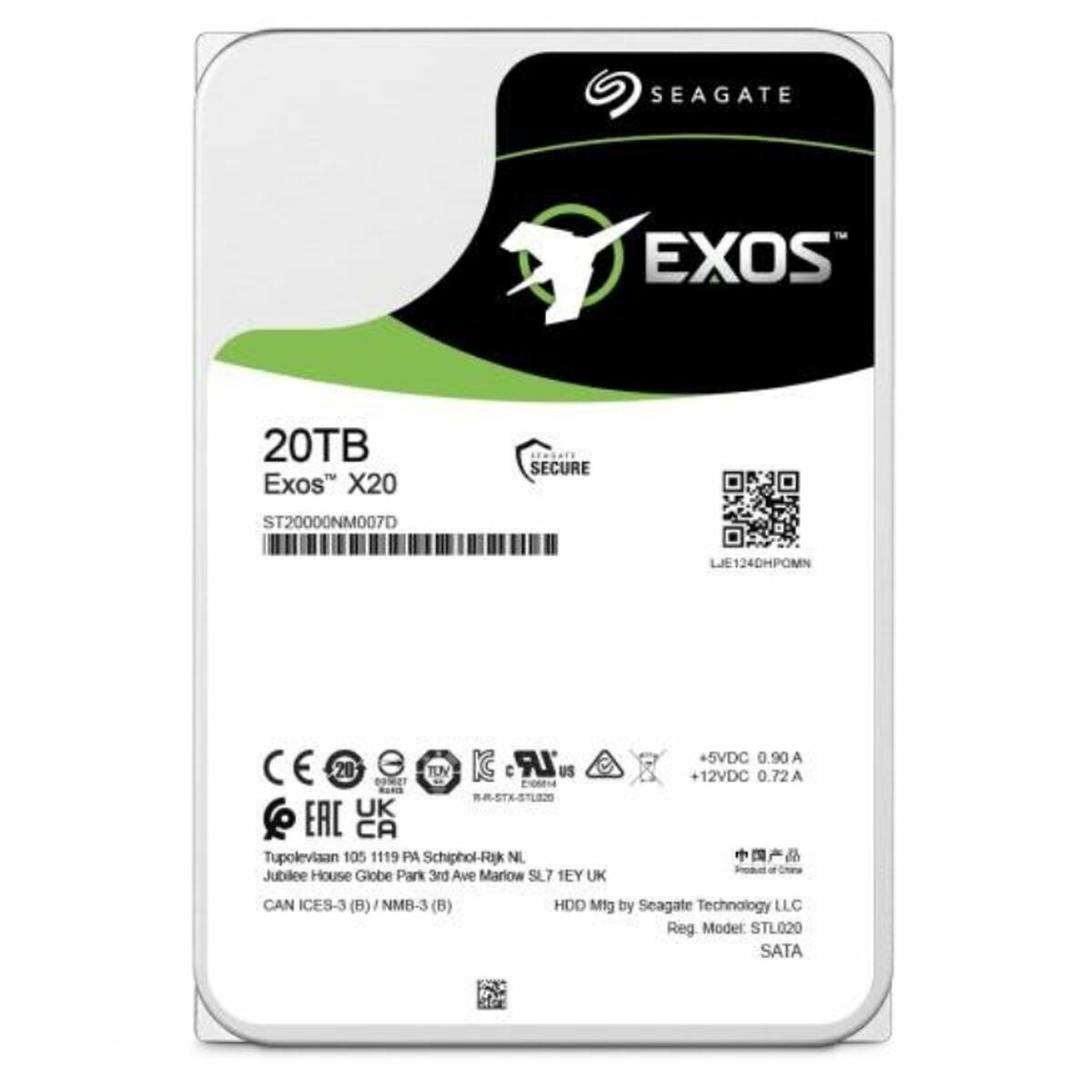 Disco Duro Seagate ST20000NM007D 3,5" 20 TB