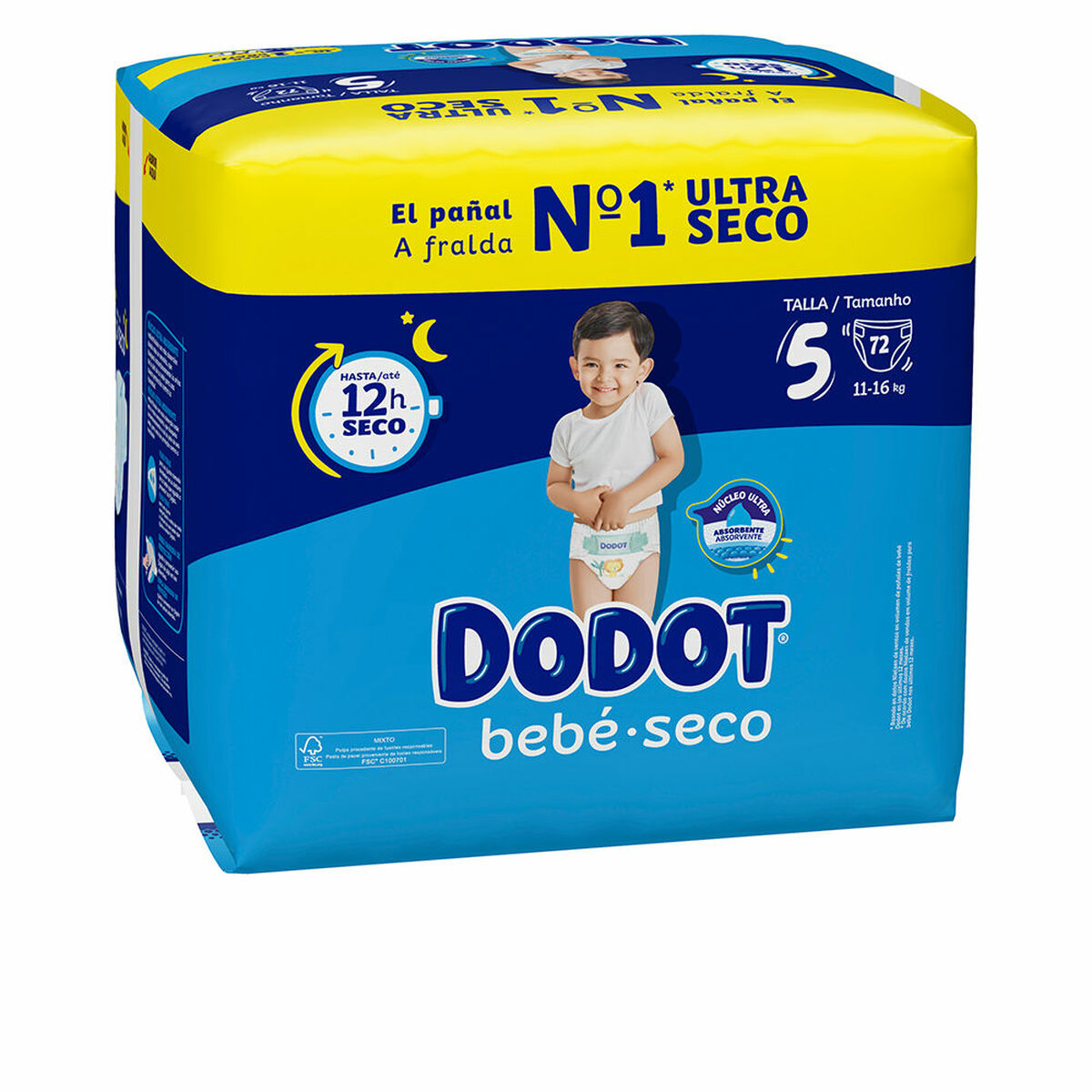 Fraldas Dodot Etapas 5 11-16 kg (72 Unidades)