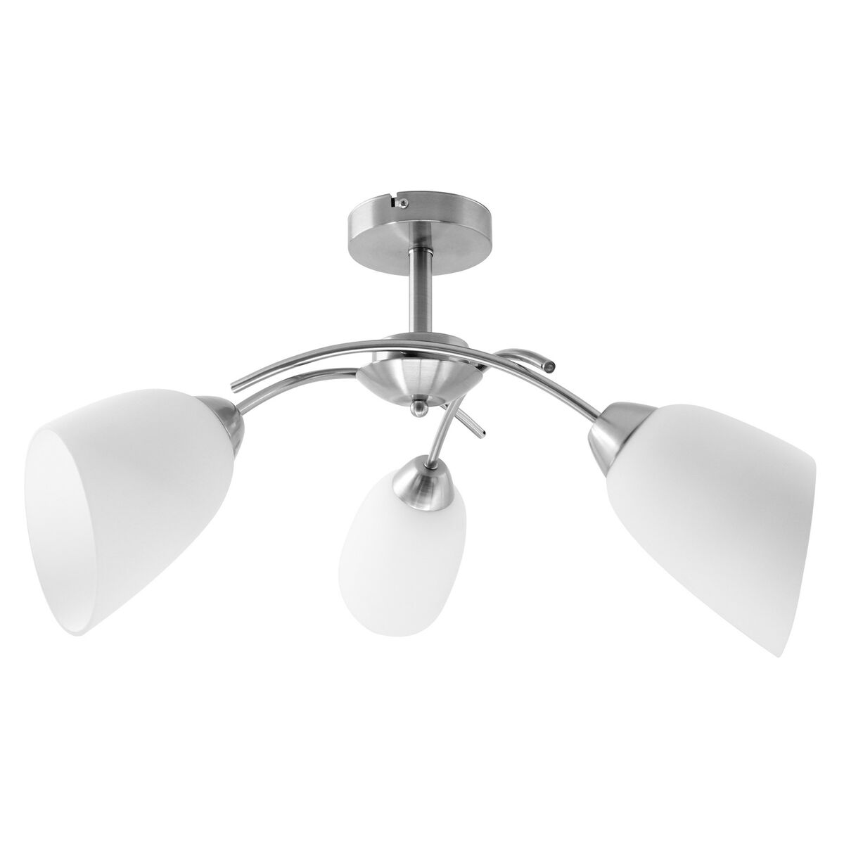 Candeeiro de teto Activejet NIKITA 3P Nikiel Branco Níquel Metal Vidro 120 W