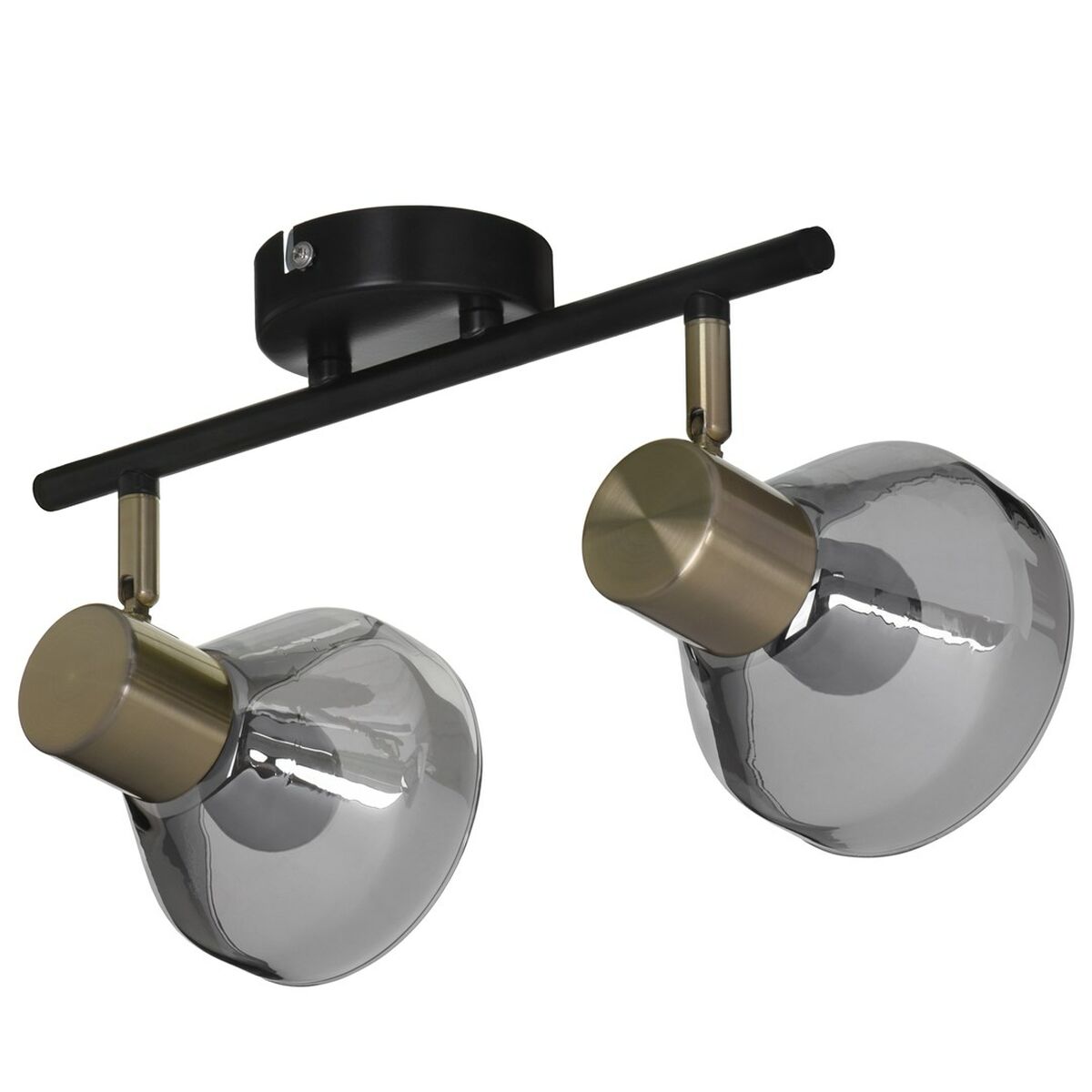 Candeeiro de teto Activejet AJE-LISA 2P Preto Dourado Metal 40 W