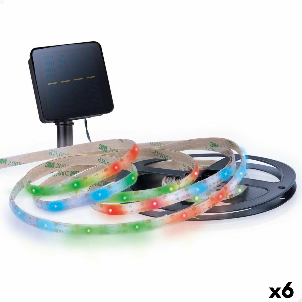 Faixa de luzes Aktive LED Multicolor Jardim 3 m (6 Unidades)