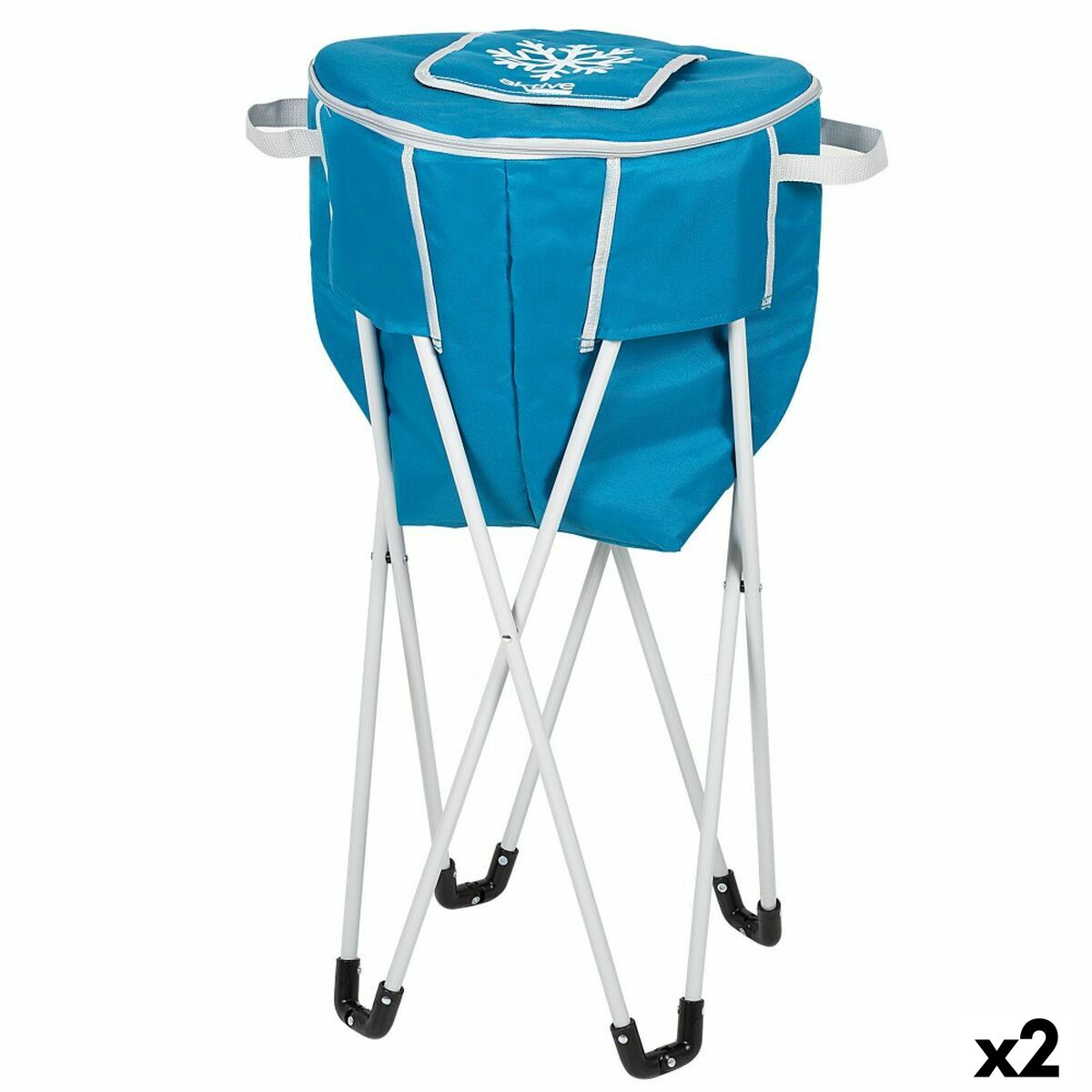 Frigorífico Portátil Aktive Azul Dobrável Com suporte 43 x 85 x 43 cm (2 Unidades)