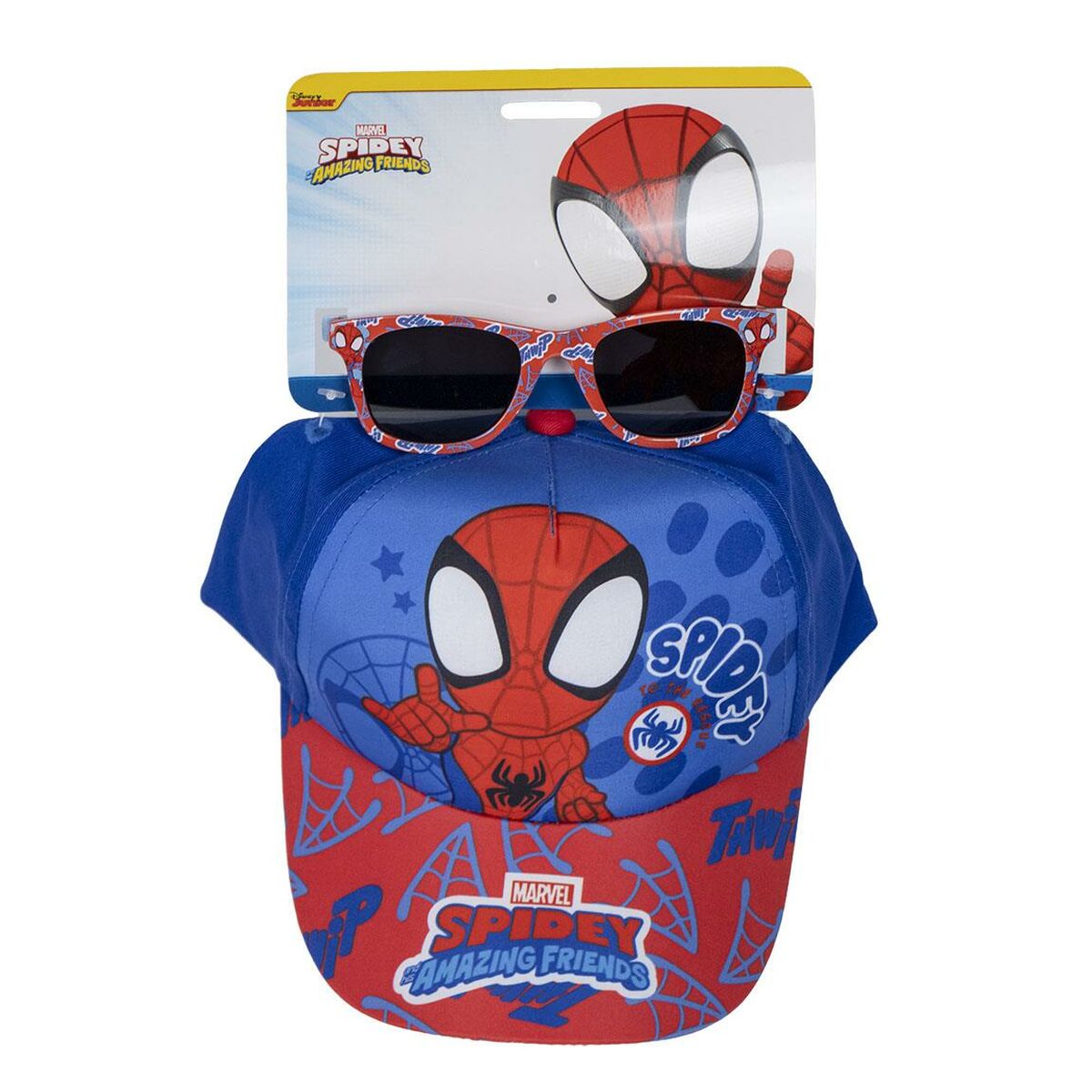 Conjunto de boné e óculos de sol Spidey Azul (51 cm) 2 Peças Vermelho