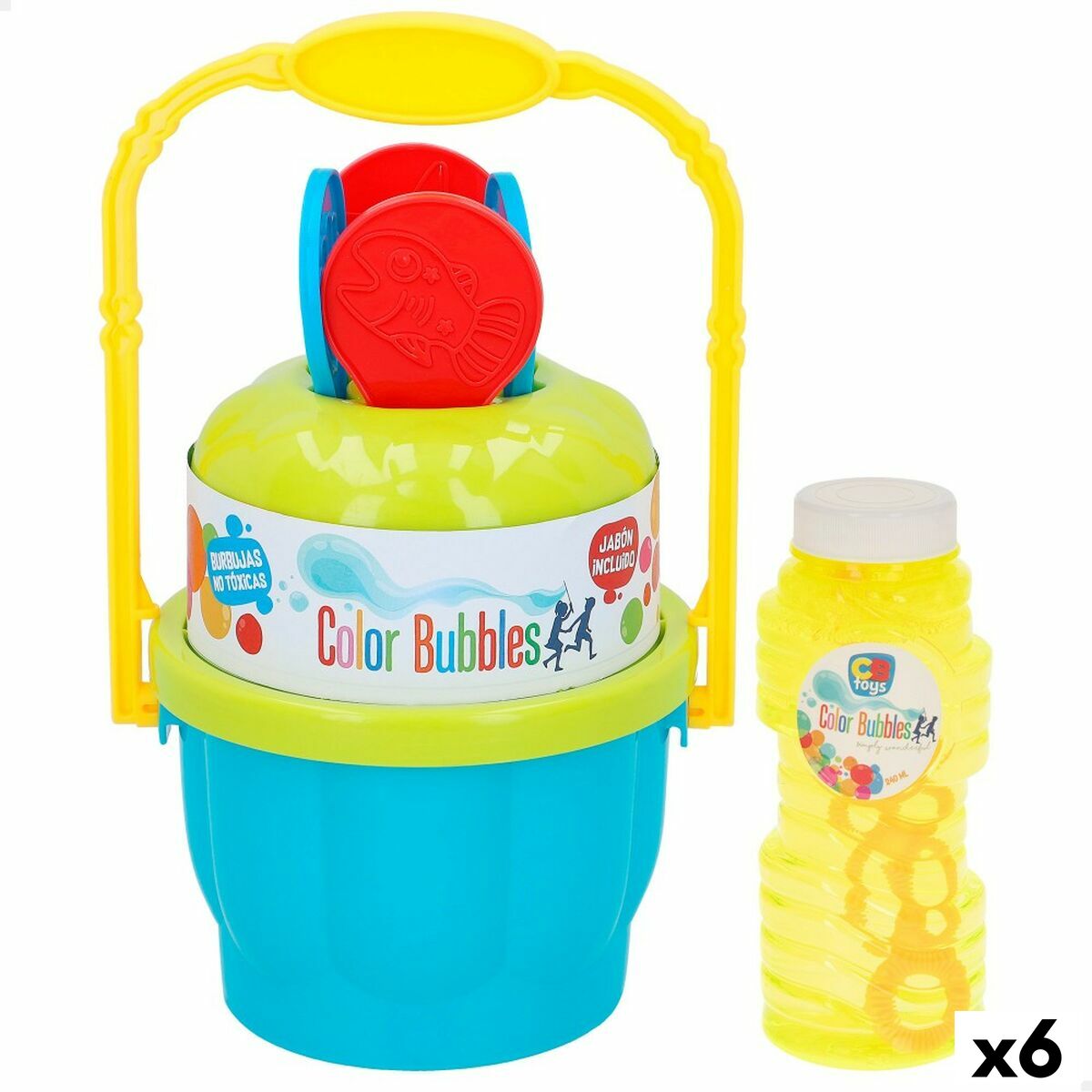 Jogo de Bolas de Sabão Colorbaby 240 ml 17,5 x 28 x 13,5 cm (6 Unidades)