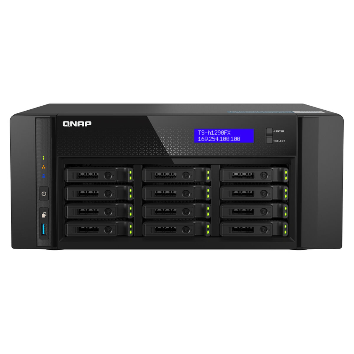 Armazenamanto em Rede NAS Qnap TS-H1290FX-7232P-64G Preto