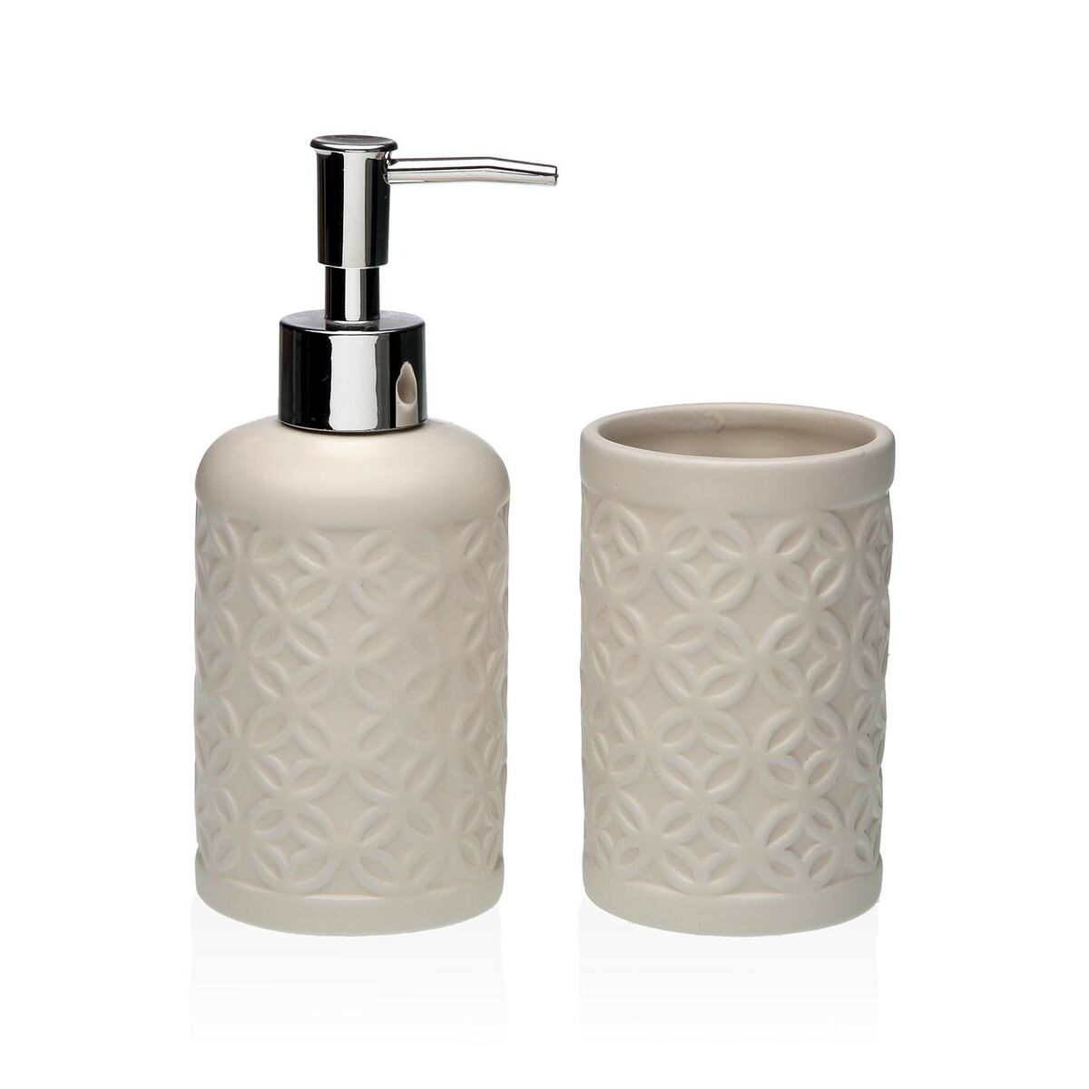 Conjunto de Banho Versa Bege Dolomite 6,8 x 17 x 6,8 cm