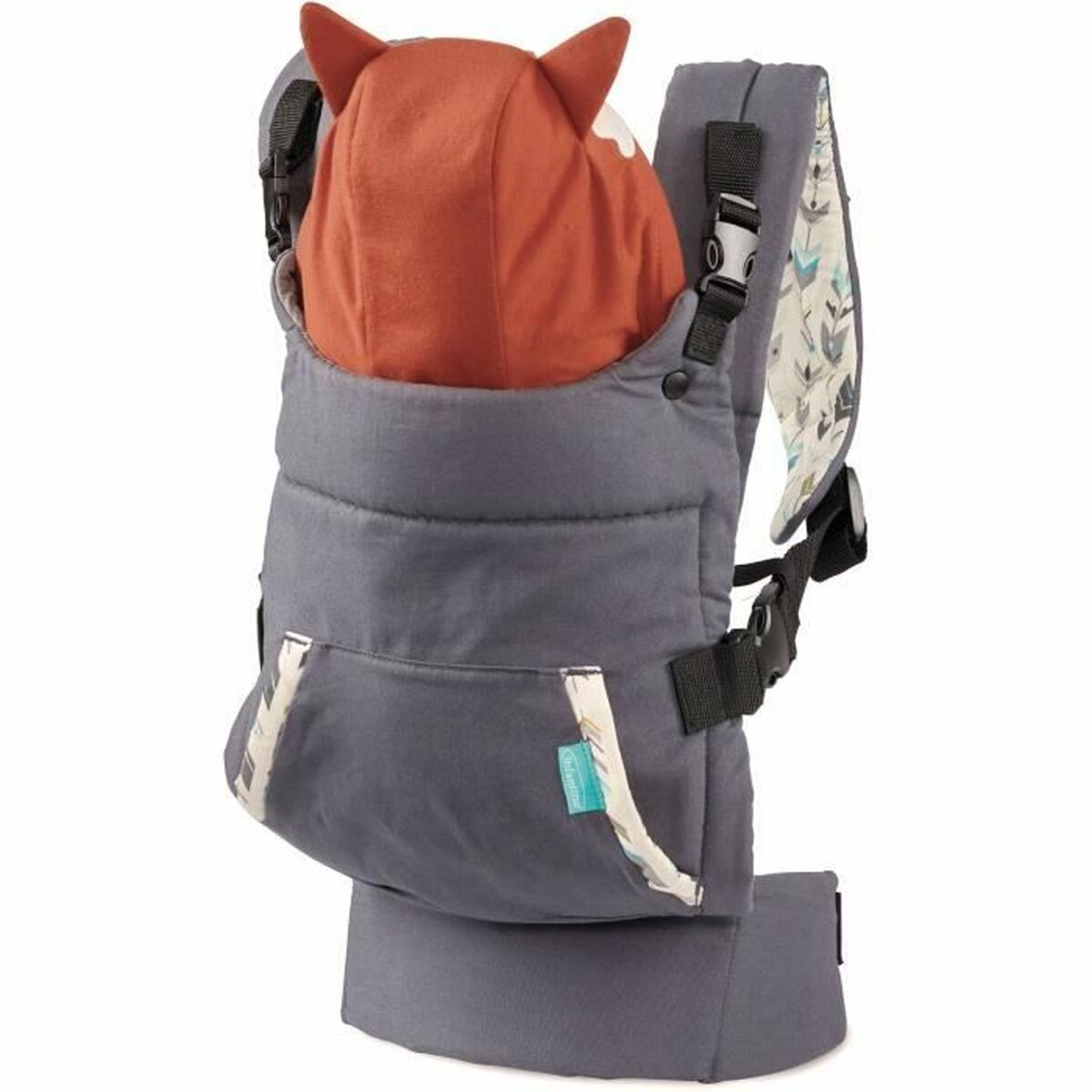 Mochila porta bebê Infantino Cuddle Up Fox + 6 Meses + 0 Meses