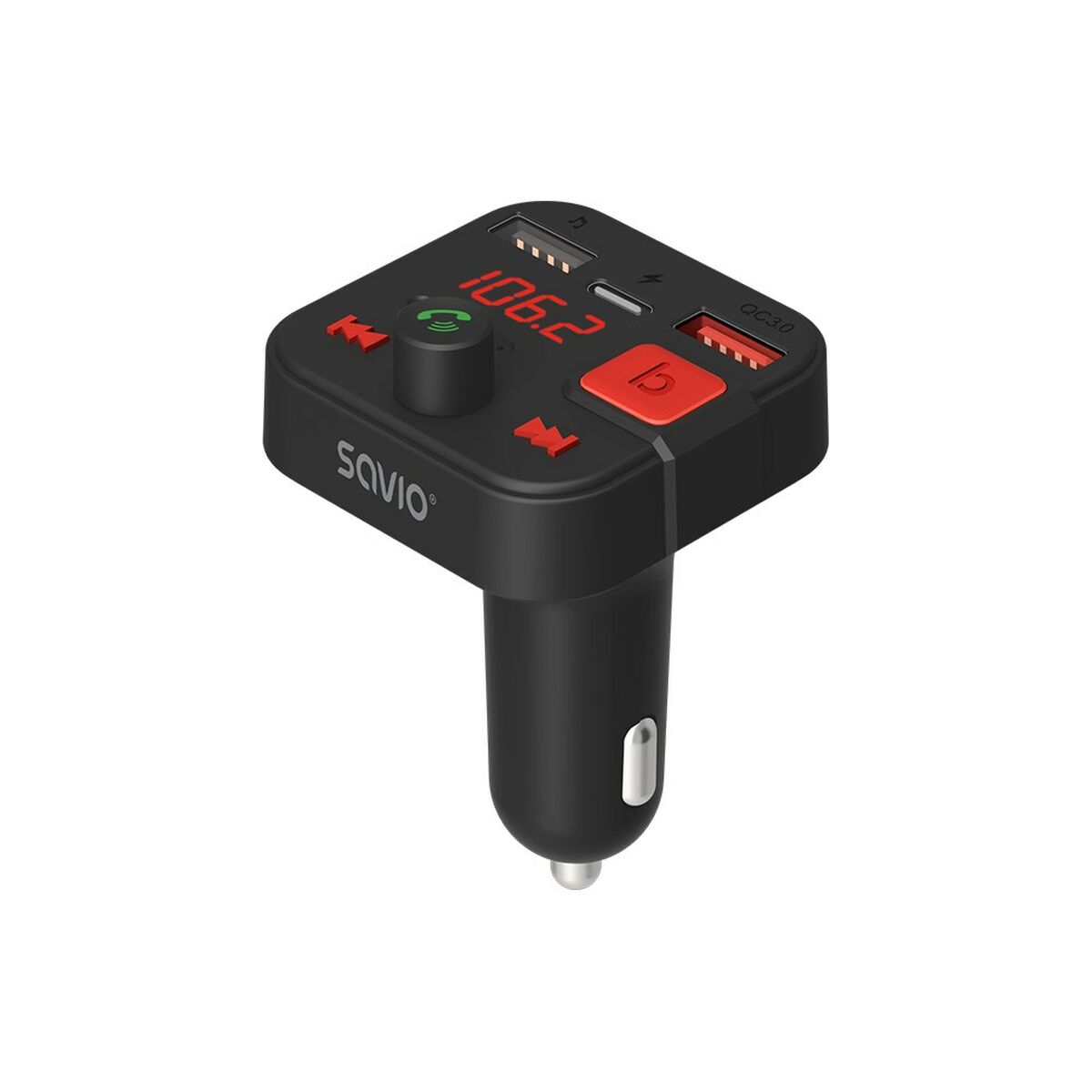 Reprodutor MP3 e Transmissor FM para Auto Savio TR-15
