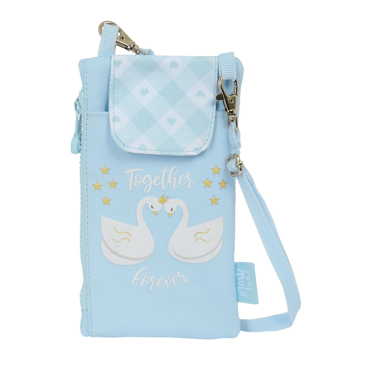 Porta-moedas Glow Lab Cisnes Bolsa para telemóvel Azul