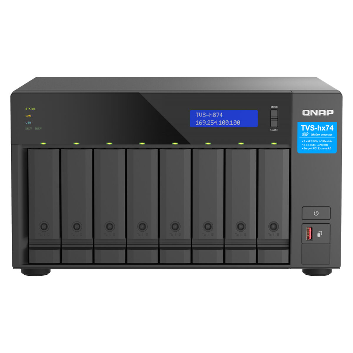 Armazenamanto em Rede NAS Qnap TVS-H874-I5-32G Preto Intel Core i5-1240