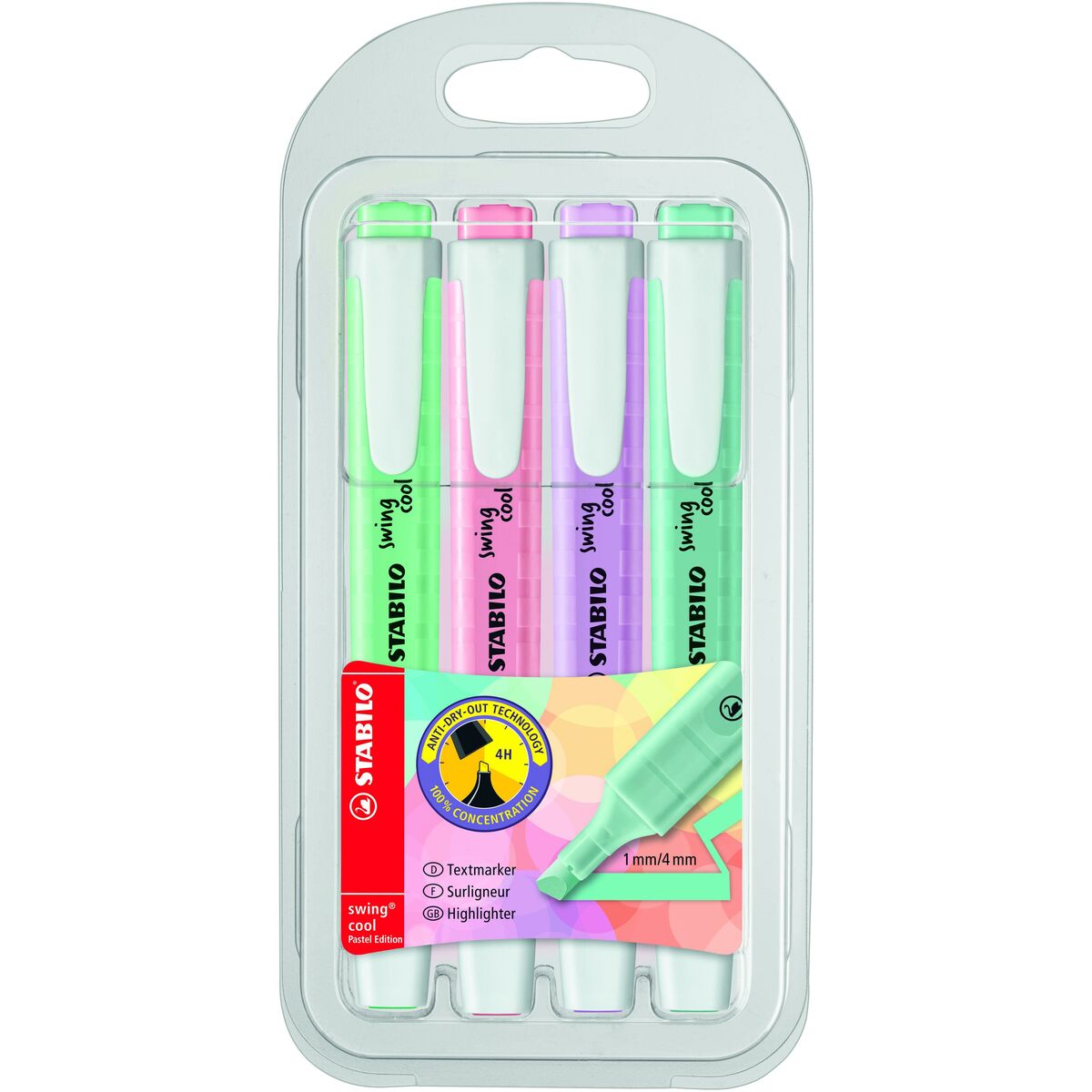 Conjunto de Marcadores Fluorescentes Stabilo 275/4-08 4 Peças (4 Unidades)