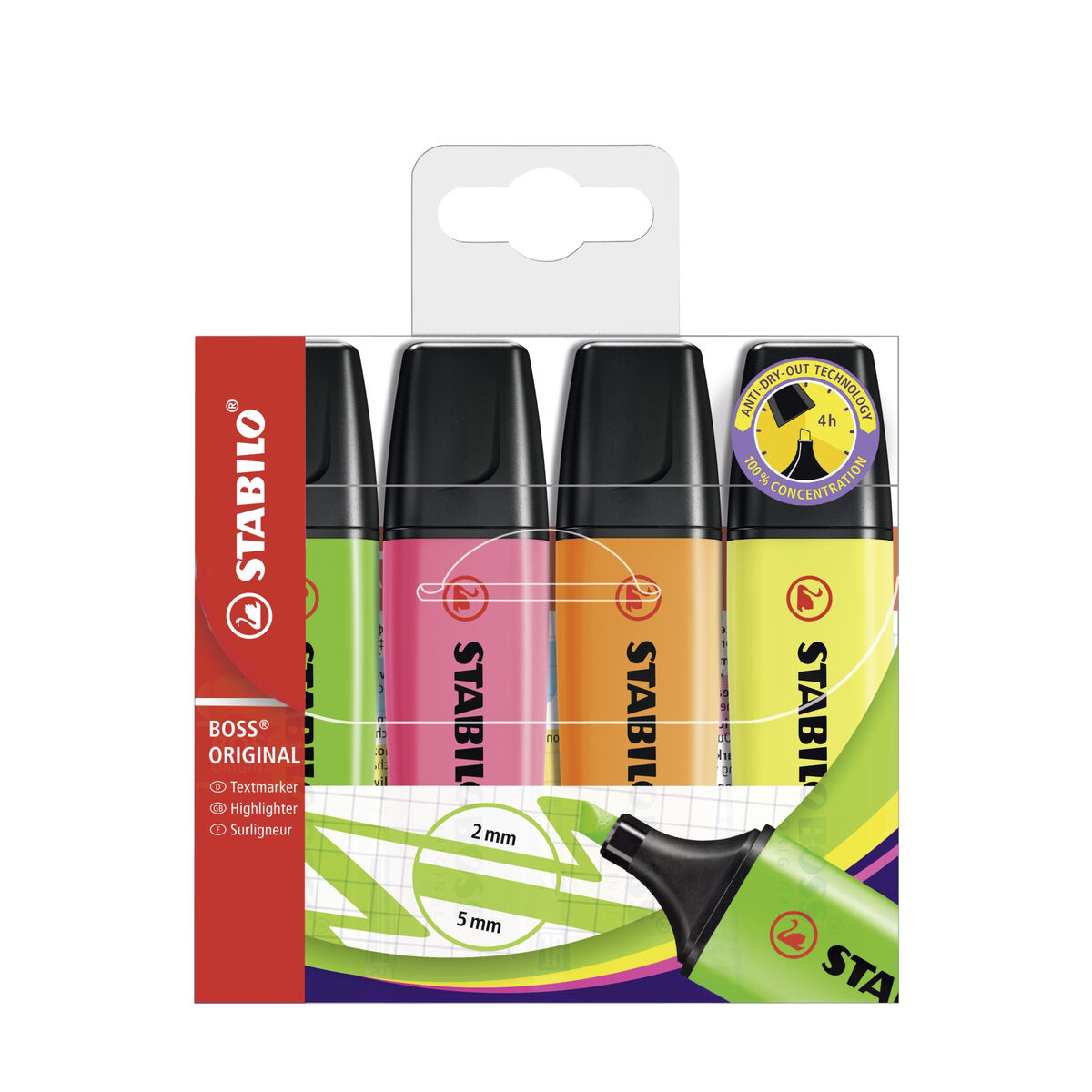 Marcador Fuorescente Stabilo 70/4 Multicolor 4 Peças