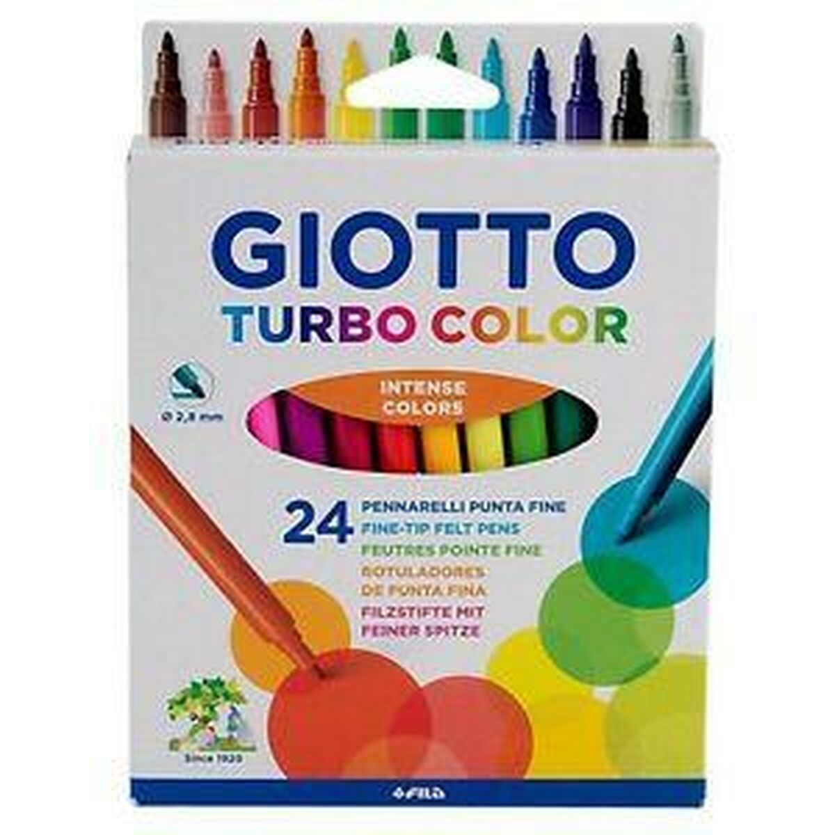 Conjunto de Canetas de Feltro Giotto F417000 24 Peças