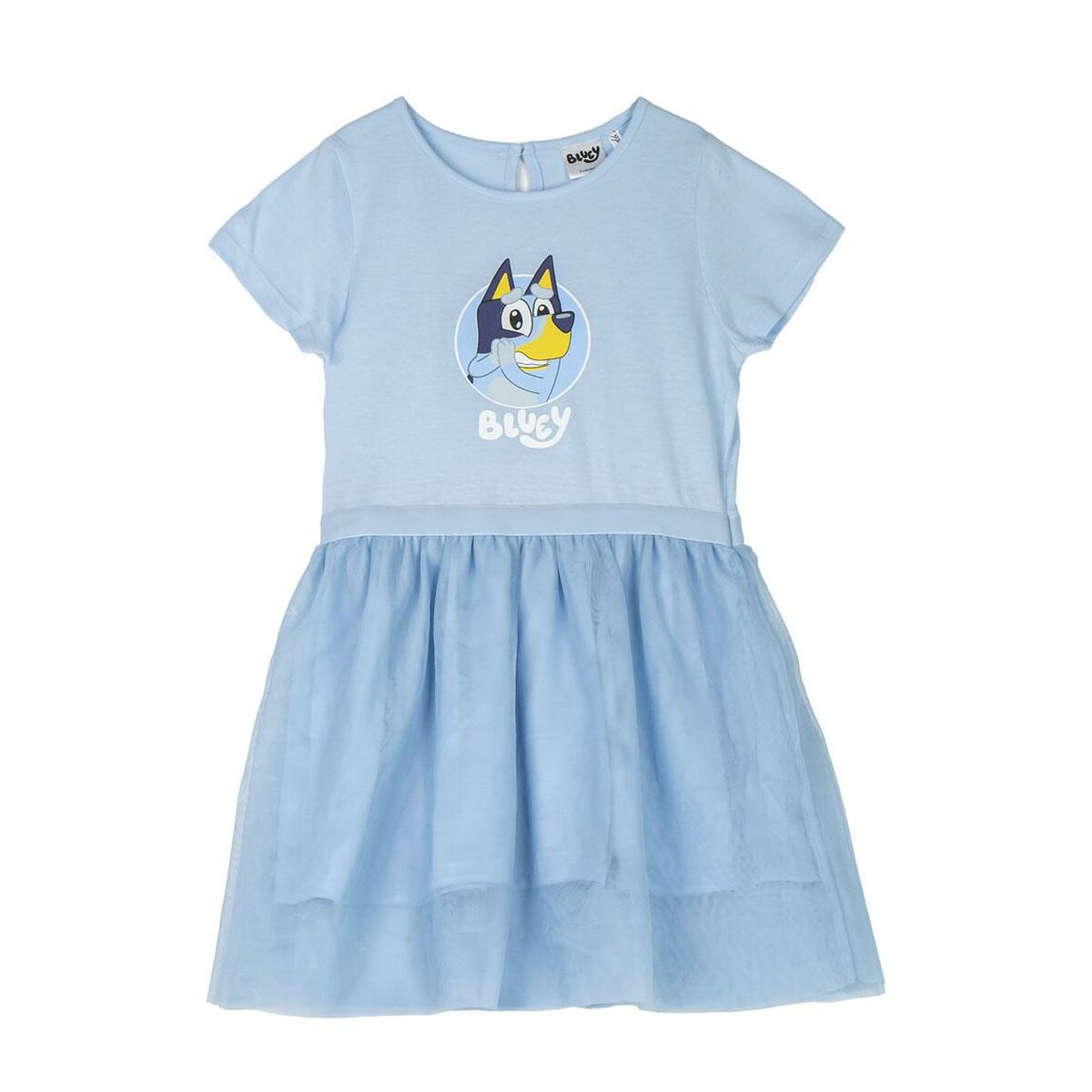 Vestido Bluey Azul Claro